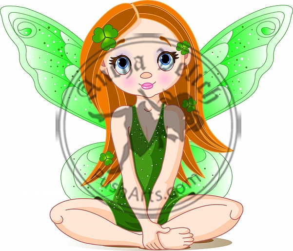 Little cute green fairy for St. Patricks Day (sold out)